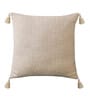 Cream Cotton Textured 18x18 inches (Set of 2) Cushion Covers