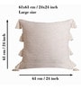 Cream Cotton Textured 24x24 inches Cushion Cover