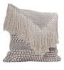 Cream Woven Cotton 18 x 18 Inches Cushion Covers (Set of 2)
