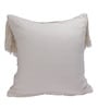 Cream Woven Cotton 18 x 18 Inches Cushion Covers (Set of 2)