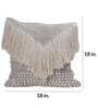 Cream Woven Cotton 18 x 18 Inches Cushion Covers (Set of 2)