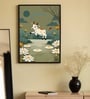 Cream Cow Printed Canvas Wall Art