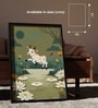 Cream Cow Printed Canvas Wall Art