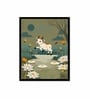 Cream Cow Printed Canvas Wall Art