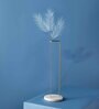 Cream & Light Blue Plastic Artificial Flower