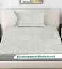 Cream Ethnic 300 TC Cotton Blend Embossed Single Bedsheet with 1 Pillow Cover