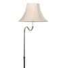Lorelai Cream Fabric Shade Shelf Floor Lamp With Wood Base