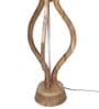 Cream Fabric Shade Floor Lamp With Brown Base