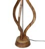 Cream Fabric Shade Floor Lamp With Brown Base
