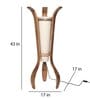 Cream Fabric Shade Novelty Floor Lamp With Wood Base