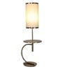 Starlet Cream Fabric Shade Shelf Floor Lamp With Iron Base