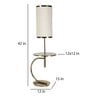 Starlet Cream Fabric Shade Shelf Floor Lamp With Iron Base