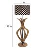 Cream Fabric Shade Table Lamp With Brown Base
