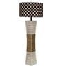Cream Fabric Shade Table Lamp With White Base