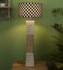Cream Fabric Shade Table Lamp With White Base