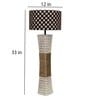 Cream Fabric Shade Table Lamp With White Base