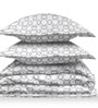 Blue Geometric 180 TC Cotton King Sized Bedsheet with 2 Pillow Covers