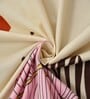 Cream Floral 144 TC Cotton Blend Single Bedsheet With 1 Pillow Cover