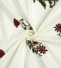 Cream Floral 180 TC 100% Cotton King Bed Sheet with 2 Pillow Cover