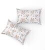 Cream Floral 180 TC Cotton King Bedhseet 2 pillow covers