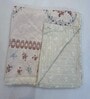 Cream Floral 300 GSM Cotton Single Bed Size Comforter