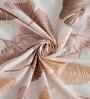Cream Floral 300 TC Cotton Blend Double Queen Bedsheet With 2 Pillow Covers