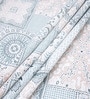 Blue Traditional 400 TC Cotton Queen Bedsheet with 2 Pillow covers Luxury Series Collection