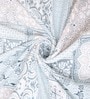 Blue Traditional 400 TC Cotton Queen Bedsheet with 2 Pillow covers Luxury Series Collection