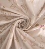 Cream Floral 400 Tc Cotton Queen Size Bedsheet With 2 Pillow Covers