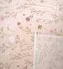 Cream Floral 400 Tc Cotton Queen Size Bedsheet With 2 Pillow Covers