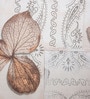 Cream Floral 400 TC Cotton Super King Bedsheet with 2 Pillow Covers Luxury Series Collection
