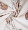 Cream Floral 400 TC Cotton Super King Bedsheet with 2 Pillow Covers Luxury Series Collection