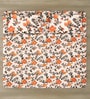 Cream Floral 7D King Size Cotton Blend Double Bedsheet with 2 Pillow Covers
