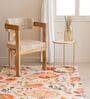 Cream Floral Hand Woven 6 Ft X 4 Ft  Dhurrie