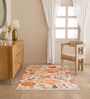 Cream Floral Hand Woven 6 Ft X 4 Ft  Dhurrie