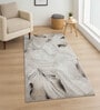 Cream Floral Polypropylene 5 ft x 2 ft Machine Made Runner