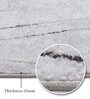Cream Floral Polypropylene 7 ft x 5 ft Machine Made Carpet