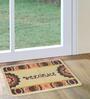 Cream Welcome PVC 15x23 Inches AntiSkid Door Mat