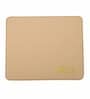 Cream Formal Plain Leather Rectangle Mousepad