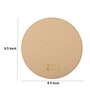Cream Formal Plain Leather Round Mousepad