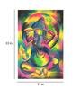 Ganesha In Cream Canvas Framed Art Print (33 x 21 Inches)