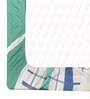 Multicolor Geometric 260 TC Cotton Blend Fitted Bedsheet With 2 Pillow Covers