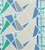 Multicolor Geometric 260 TC Cotton Blend Fitted Bedsheet With 2 Pillow Covers
