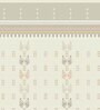 Cream Geometric 300 TC 100% Cotton Single Bed Sized Bed Sheets With 1 Pillow Cover