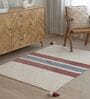 Cream Geometric Hand Tufted 8 Ft X 5 Ft  Dhurrie