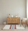 Cream Geometric Hand Tufted 8 Ft X 5 Ft  Dhurrie