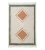 Cream Geometric Hand Woven 6 Ft X 4 Ft  Dhurrie
