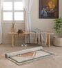 Cream Geometric Hand Woven 6 Ft X 4 Ft  Dhurrie