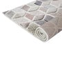 Cream Geometric Wool 3 ft X 5 ft Machine Made Carpet