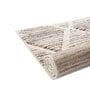 Cream Geometric Wool 4 ft X 6 ft Machine Made Carpet